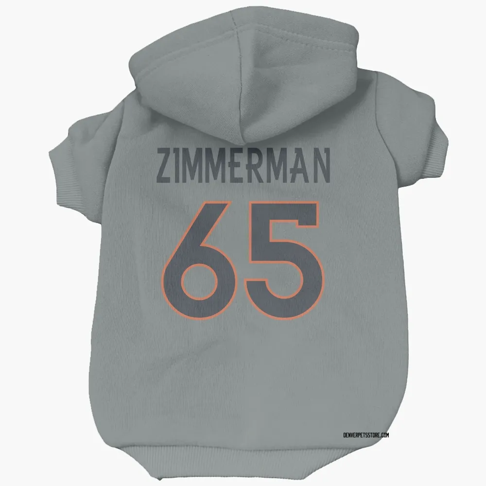 Denver Broncos Gary Zimmerman Gray Pet Hoodie for Dog & Cat