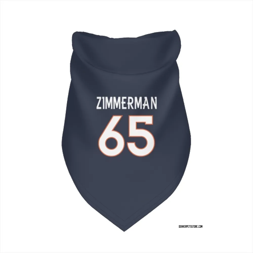 Denver Broncos Gary Zimmerman Navy Pet Bandana for Dog & Cat