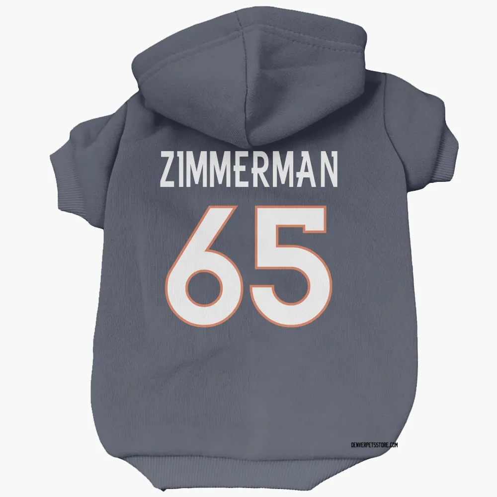 Denver Broncos Gary Zimmerman Navy Pet Hoodie for Dog & Cat