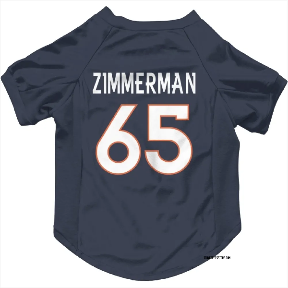 Denver Broncos Gary Zimmerman Navy Pet Jersey for Dog & Cat
