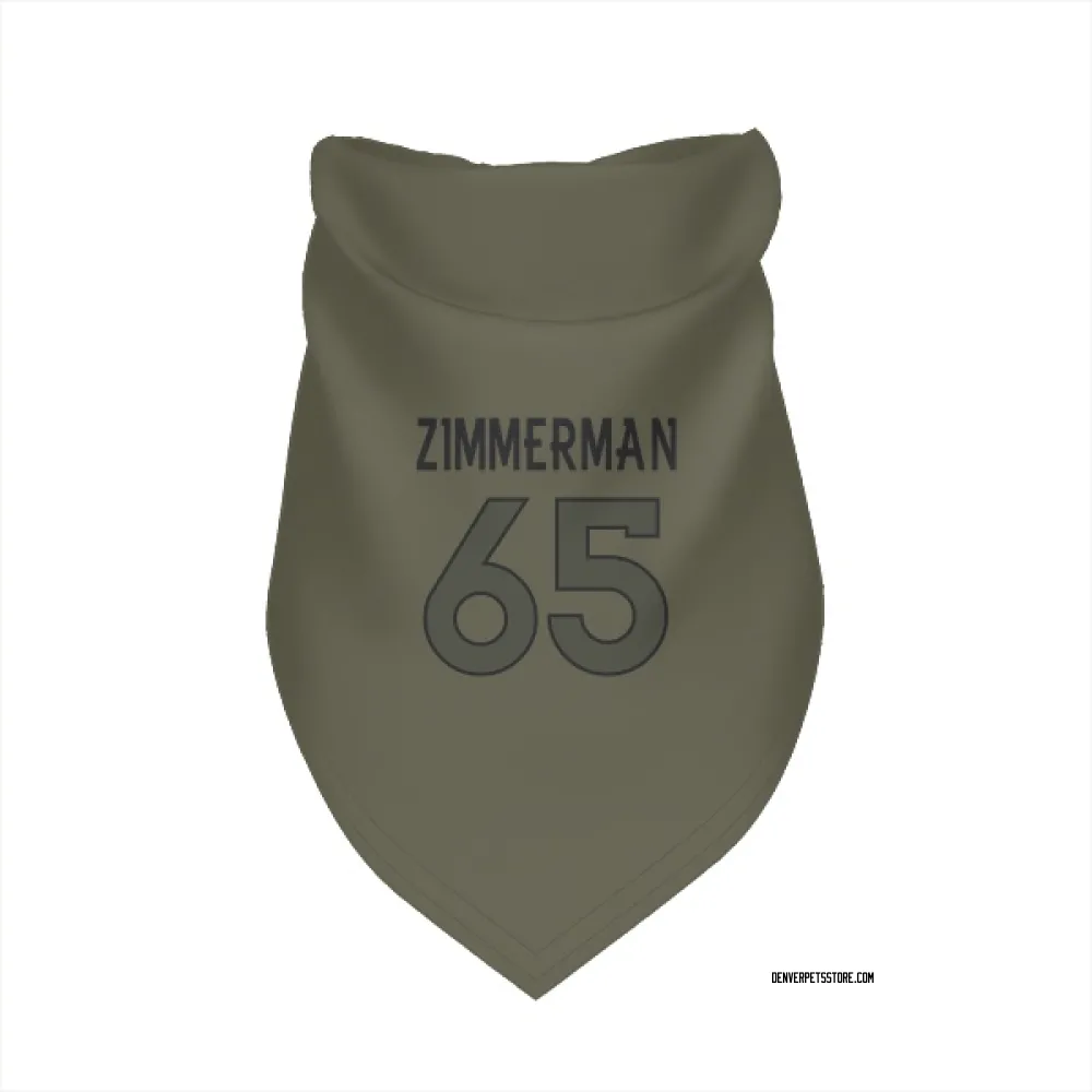 Denver Broncos Gary Zimmerman Olive Pet Bandana for Dog & Cat