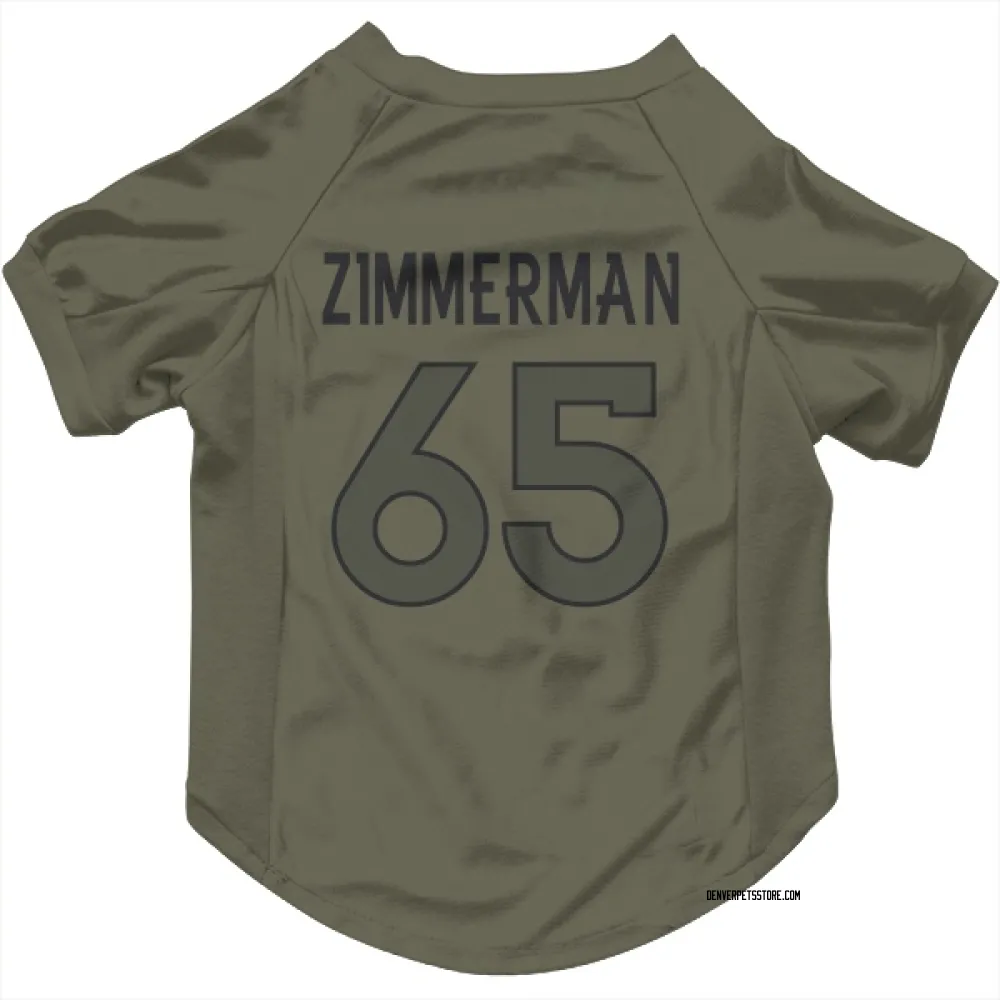 Denver Broncos Gary Zimmerman Olive Pet Jersey for Dog & Cat
