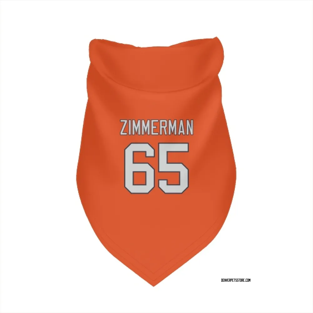 Denver Broncos Gary Zimmerman Orange Pet Bandana for Dog & Cat