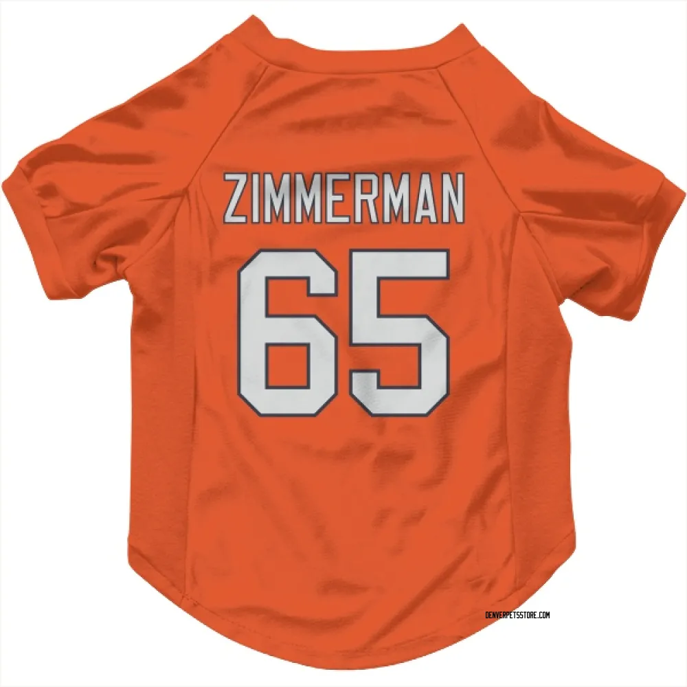 Denver Broncos Gary Zimmerman Orange Pet Jersey for Dog & Cat
