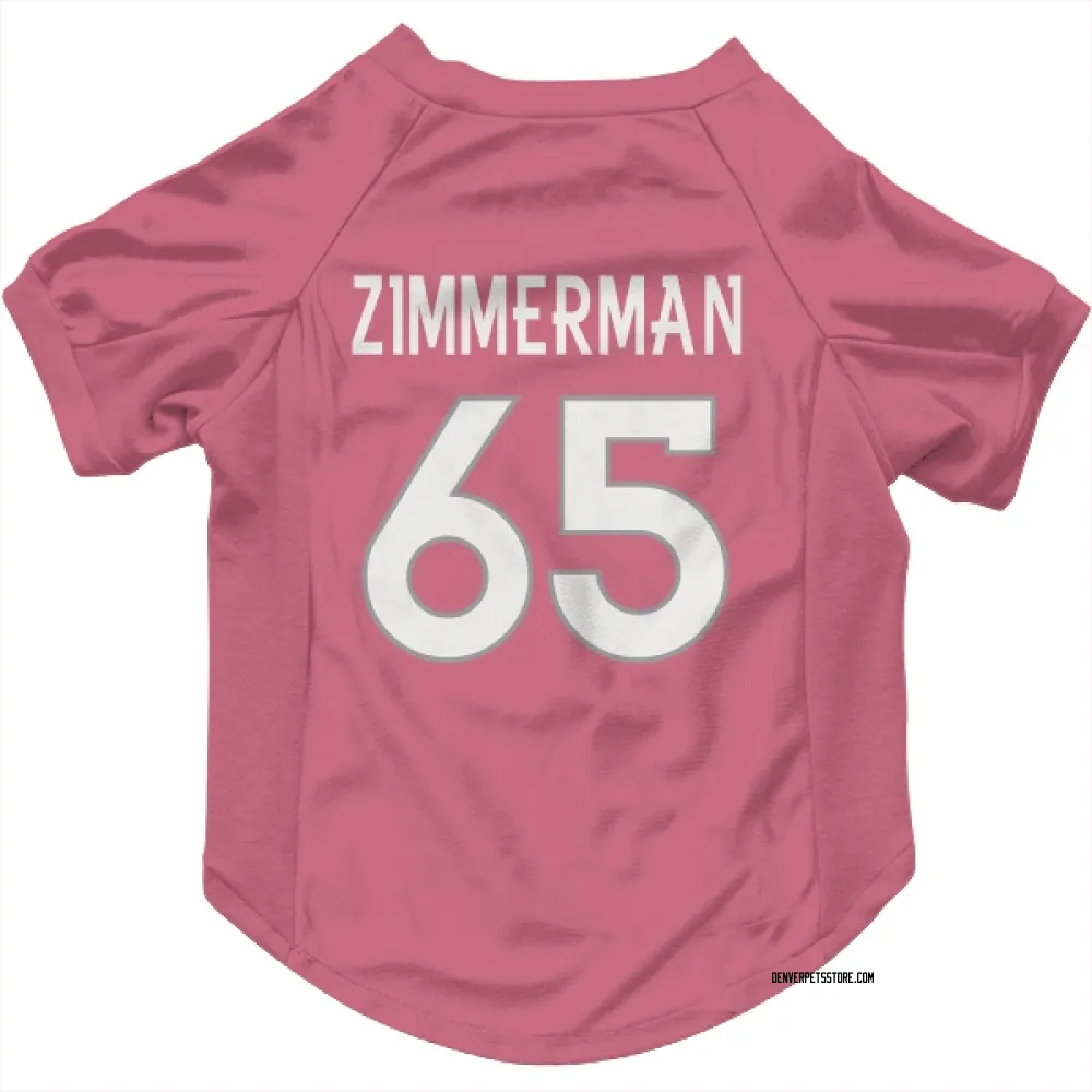 Denver Broncos Gary Zimmerman Pink Pet Jersey for Dog & Cat