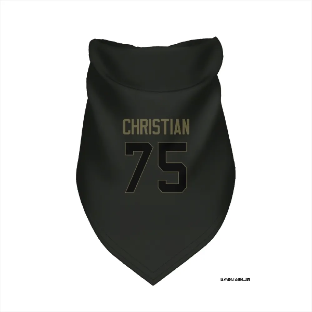 Denver Broncos Geron Christian Black Service Pet Bandana for Dog & Cat
