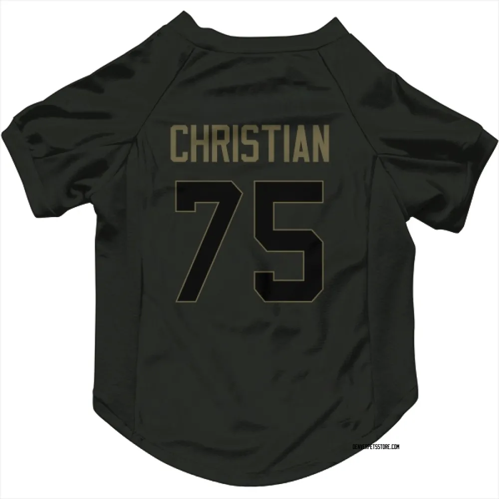 Denver Broncos Geron Christian Black Service Pet Jersey for Dog & Cat