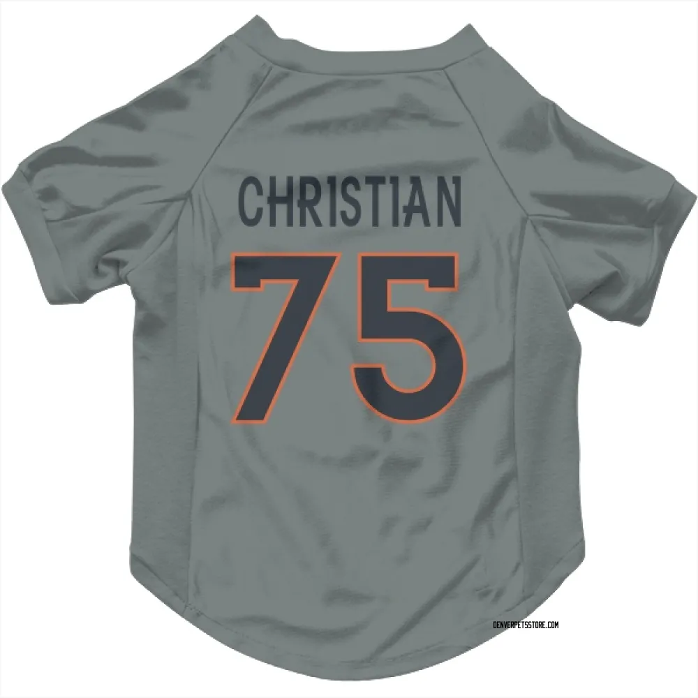 Denver Broncos Geron Christian Gray Pet Jersey for Dog & Cat