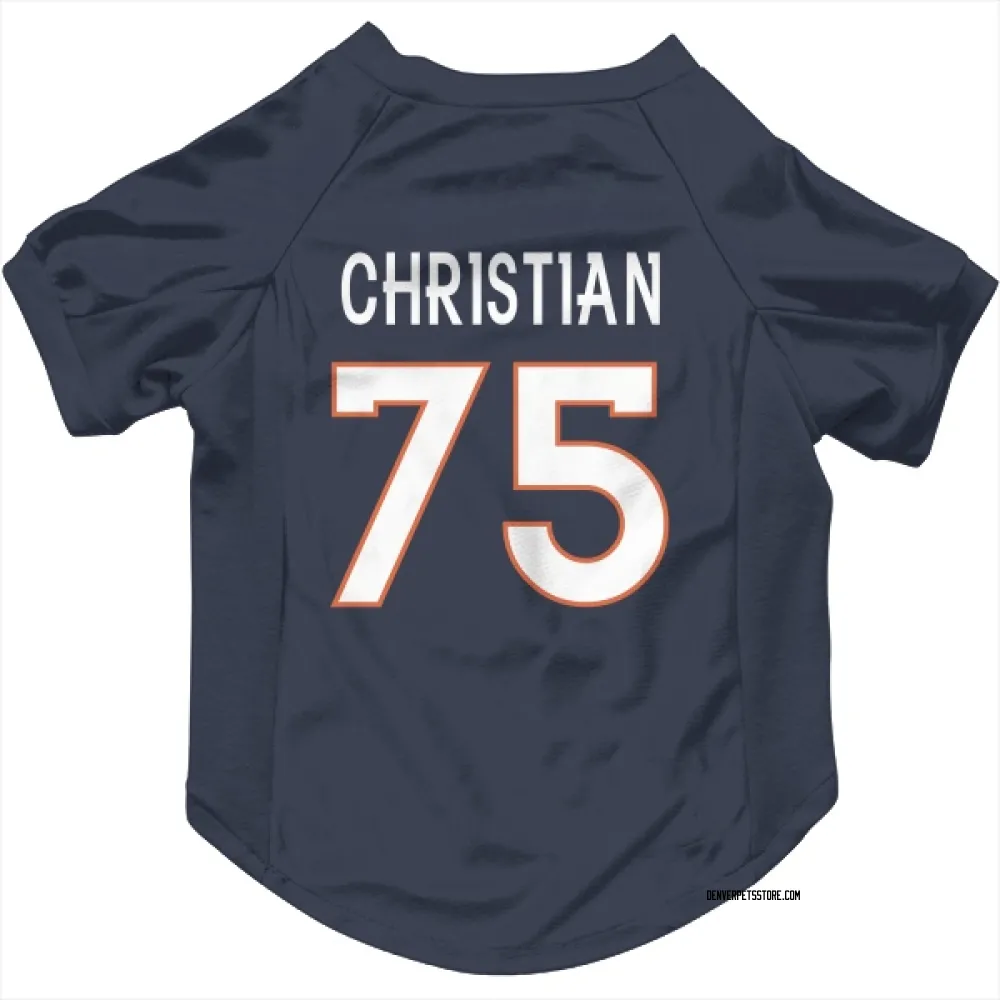 Denver Broncos Geron Christian Navy Pet Jersey for Dog & Cat