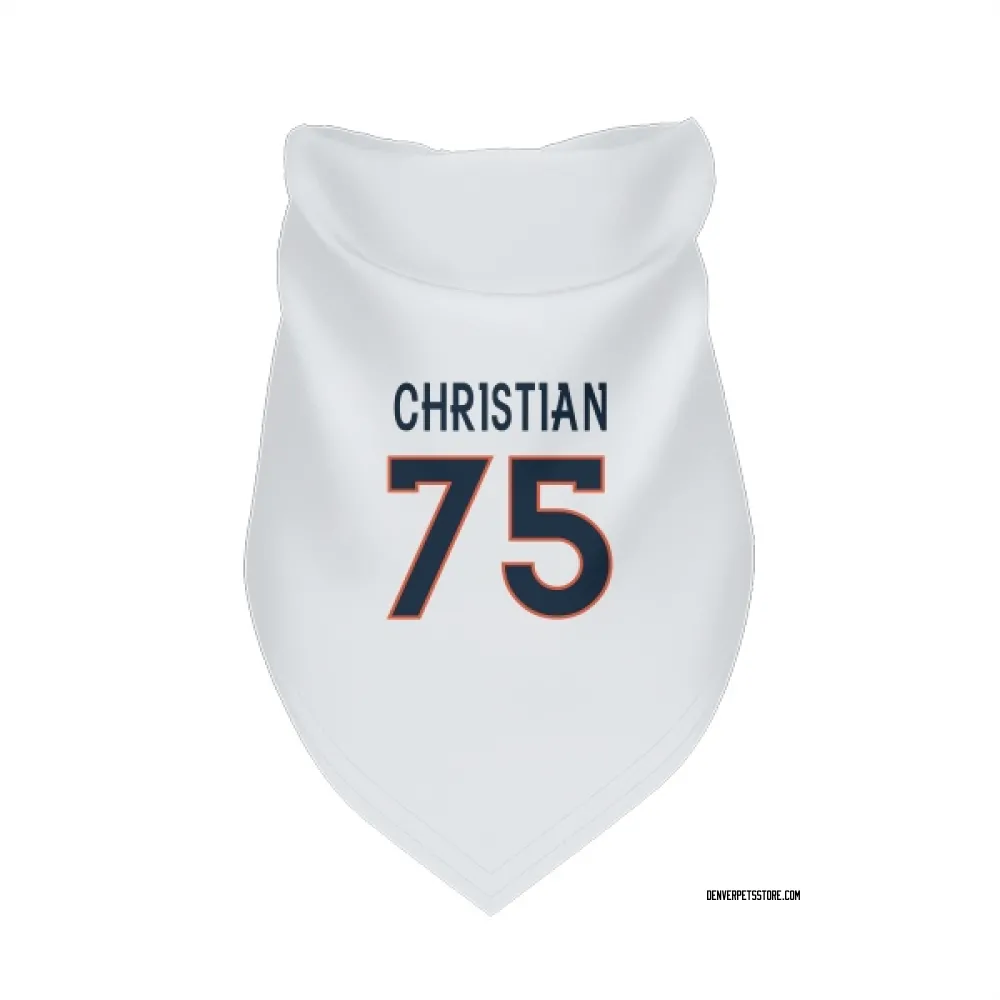 Denver Broncos Geron Christian White Pet Bandana for Dog & Cat