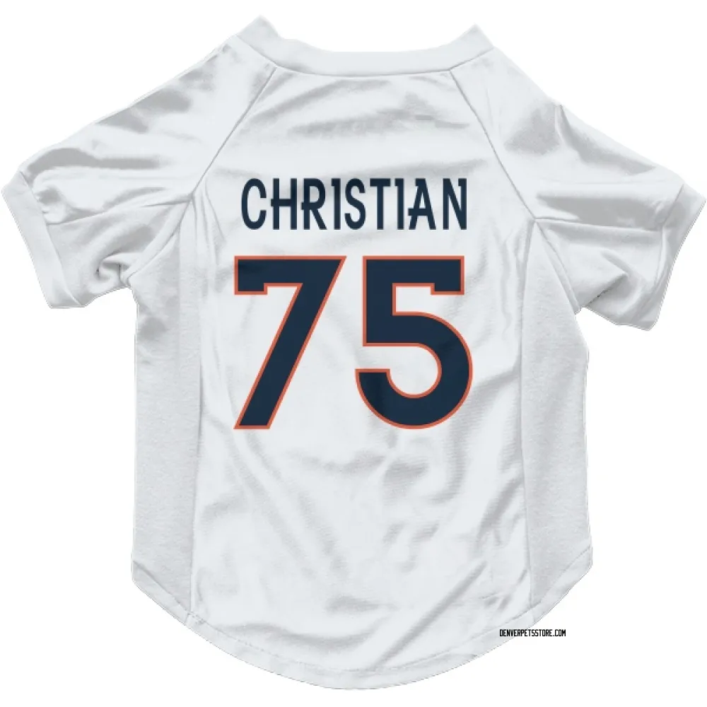 Denver Broncos Geron Christian White Pet Jersey for Dog & Cat