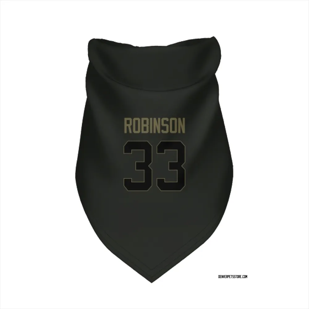 Denver Broncos Jaden Robinson Black Service Pet Bandana for Dog & Cat