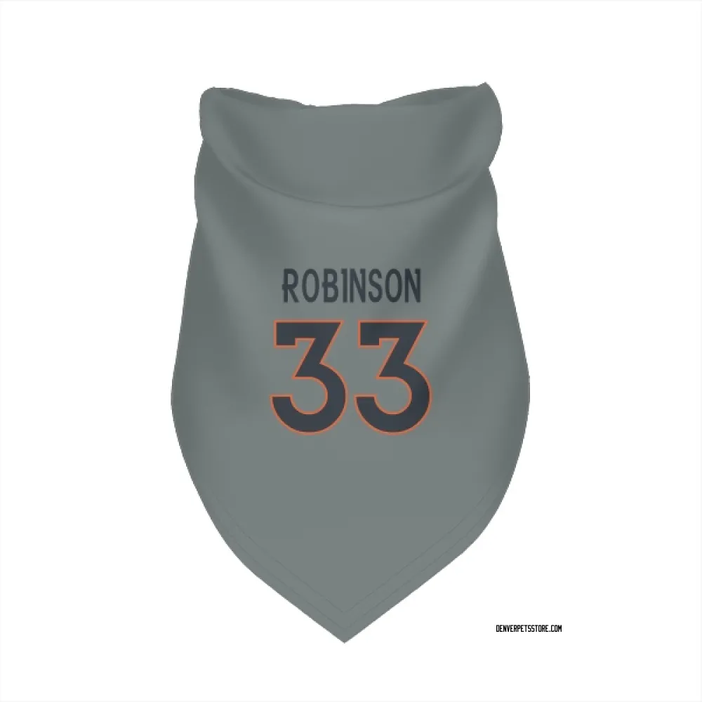 Denver Broncos Jaden Robinson Gray Pet Bandana for Dog & Cat
