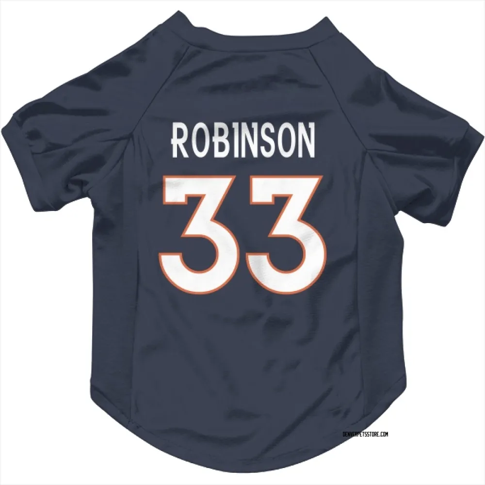 Denver Broncos Jaden Robinson Navy Pet Jersey for Dog & Cat