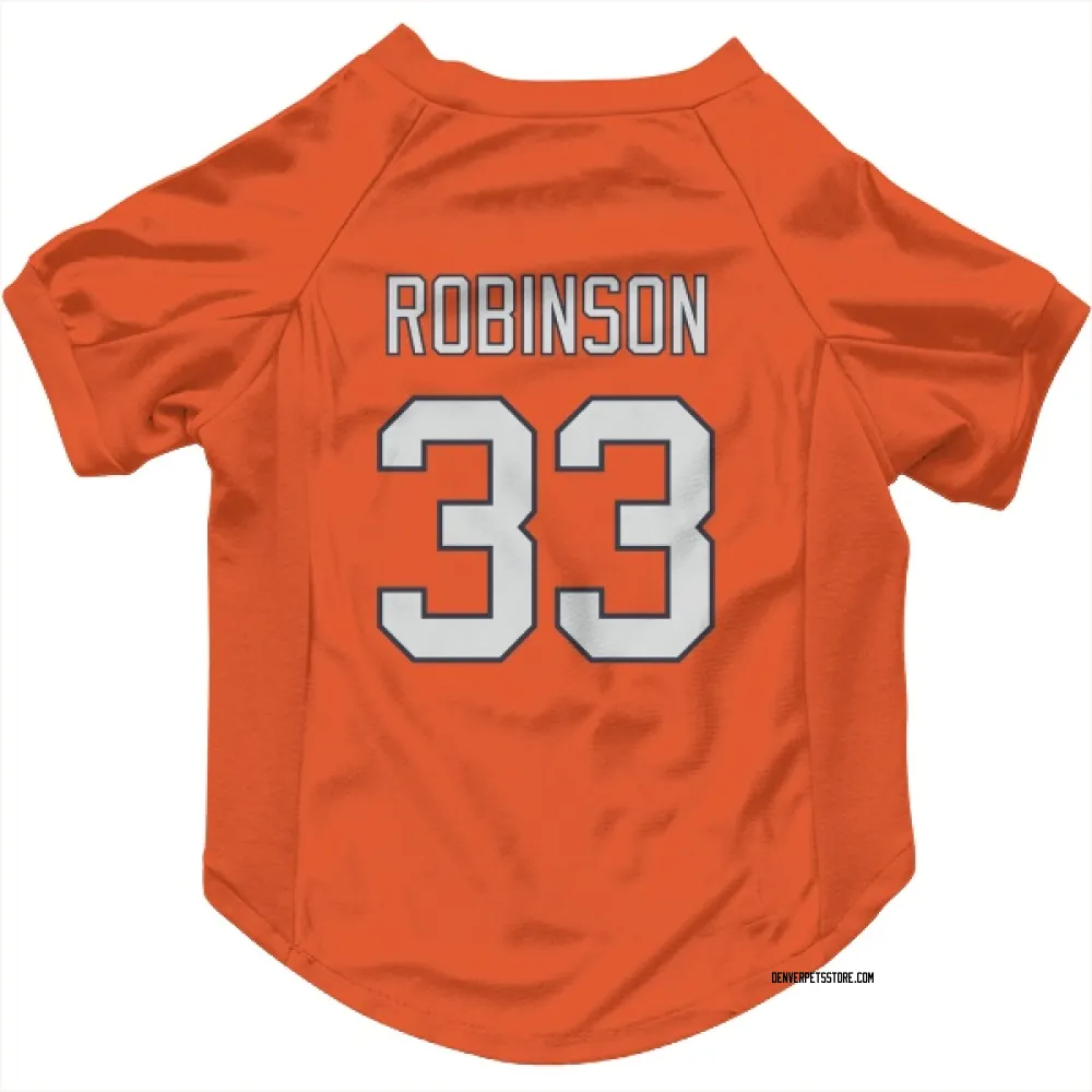 Denver Broncos Jaden Robinson Orange Pet Jersey for Dog & Cat