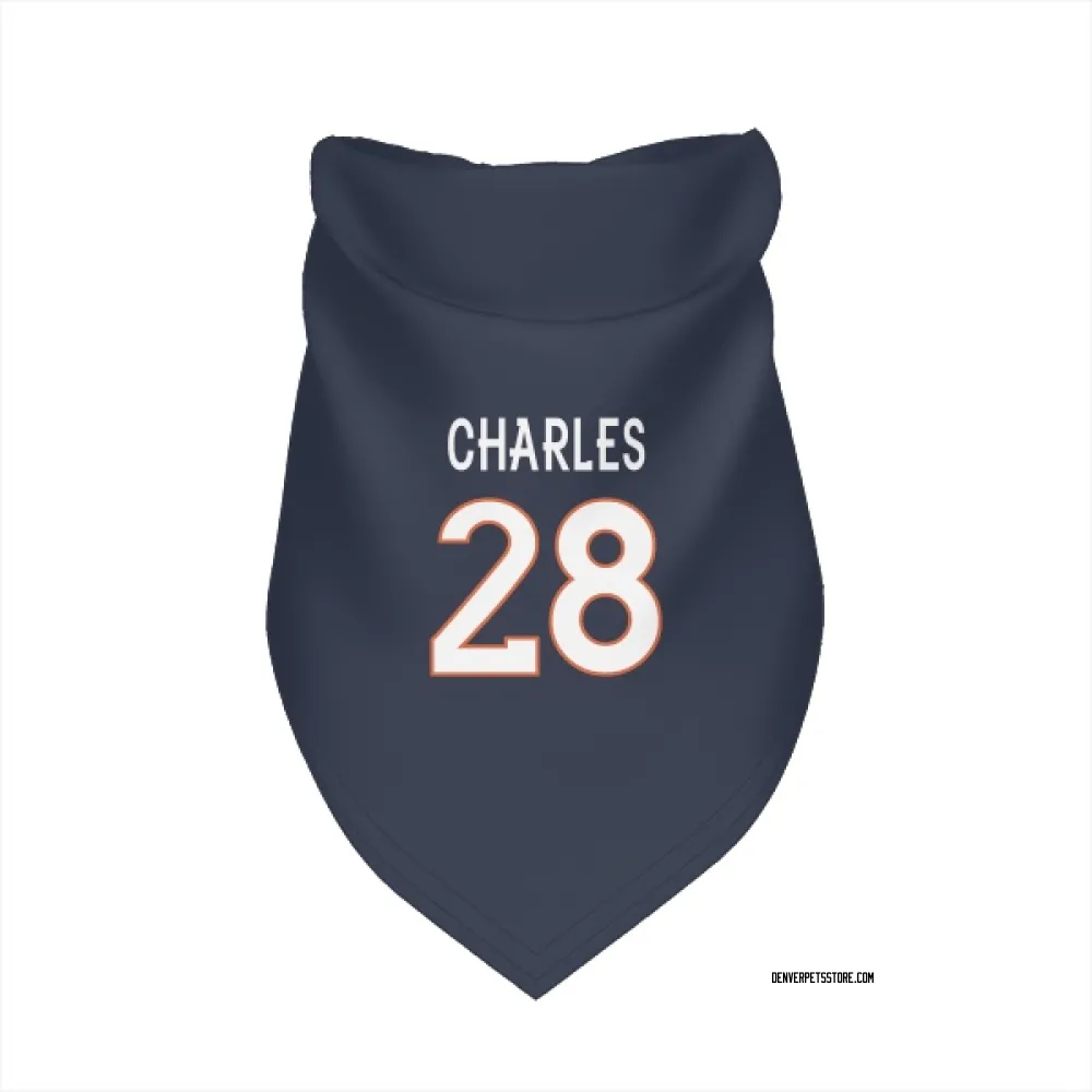 Denver Broncos Jamaal Charles Navy Pet Bandana for Dog & Cat