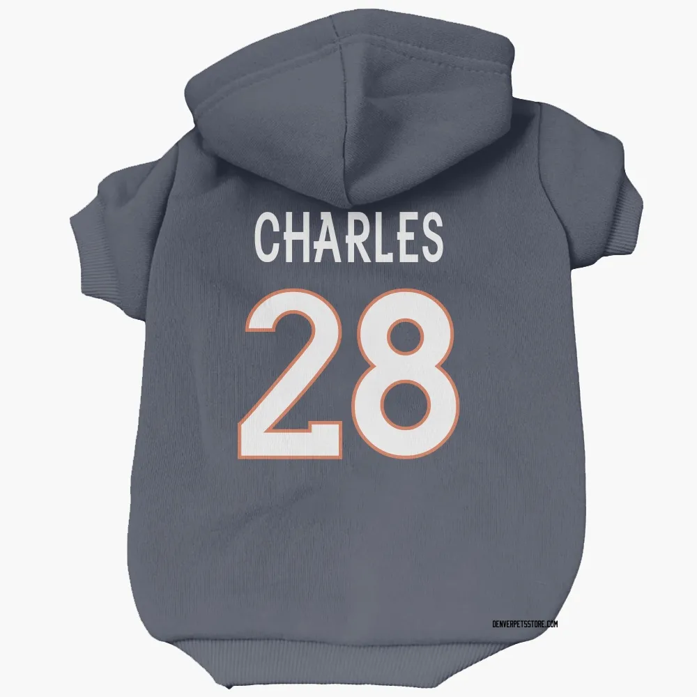 Denver Broncos Jamaal Charles Navy Pet Hoodie for Dog & Cat