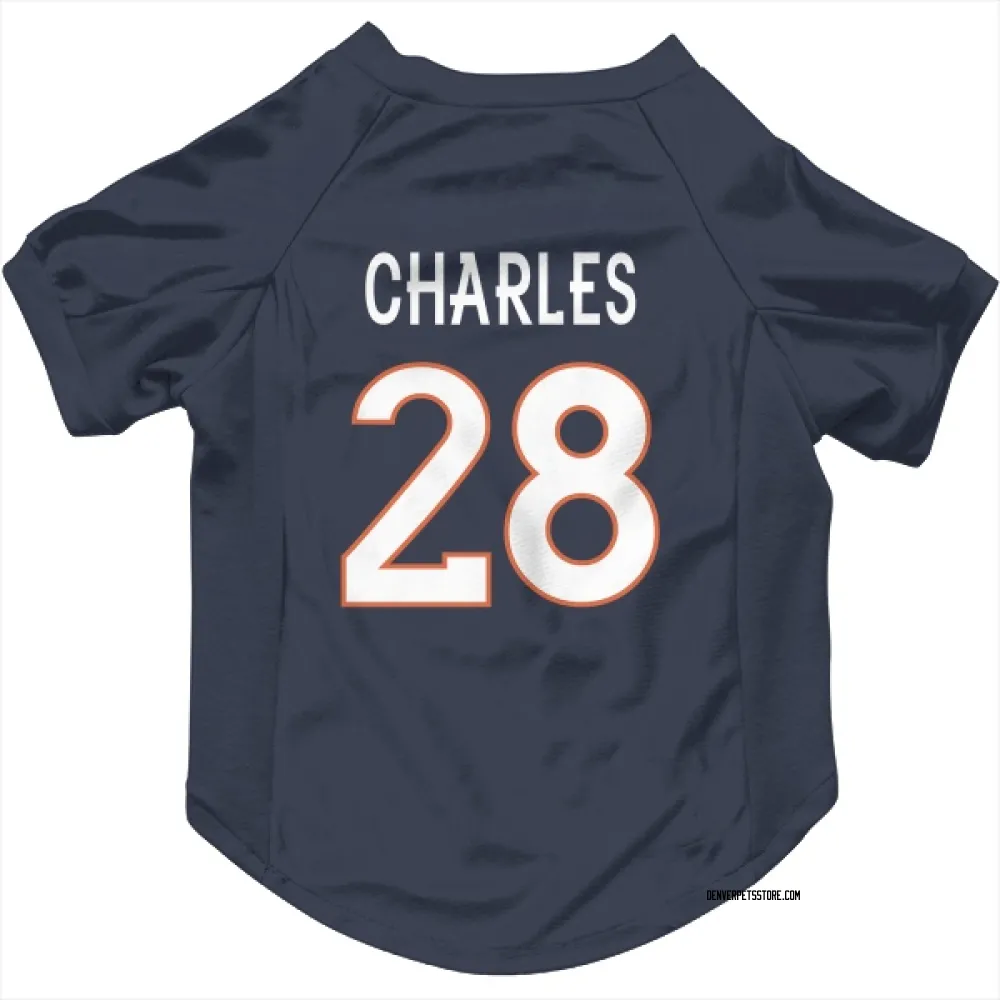Denver Broncos Jamaal Charles Navy Pet Jersey for Dog & Cat