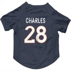Denver Broncos Jamaal Charles Navy Pet Jersey for Dog & Cat