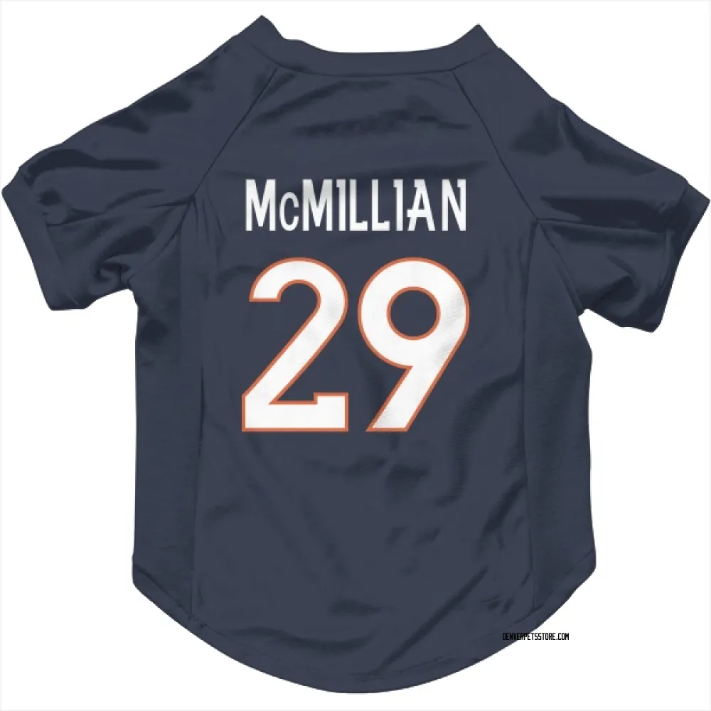 Denver Broncos Ja'Quan McMillian Navy Pet Jersey for Dog & Cat