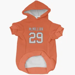 Denver Broncos Ja'Quan McMillian Orange Pet Hoodie for Dog & Cat