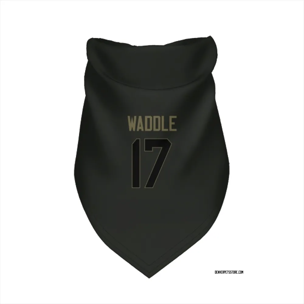 Denver Broncos Jaylen Waddle Black Service Pet Bandana for Dog & Cat