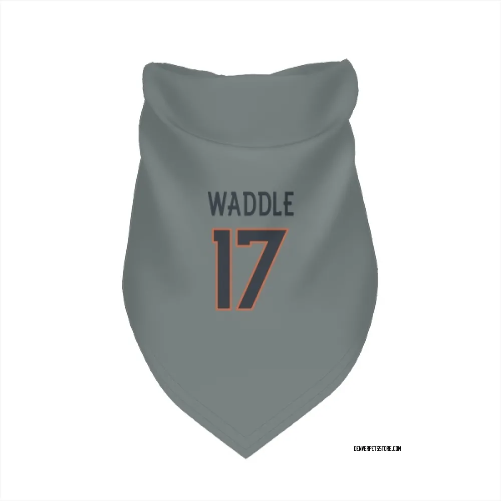 Denver Broncos Jaylen Waddle Gray Pet Bandana for Dog & Cat