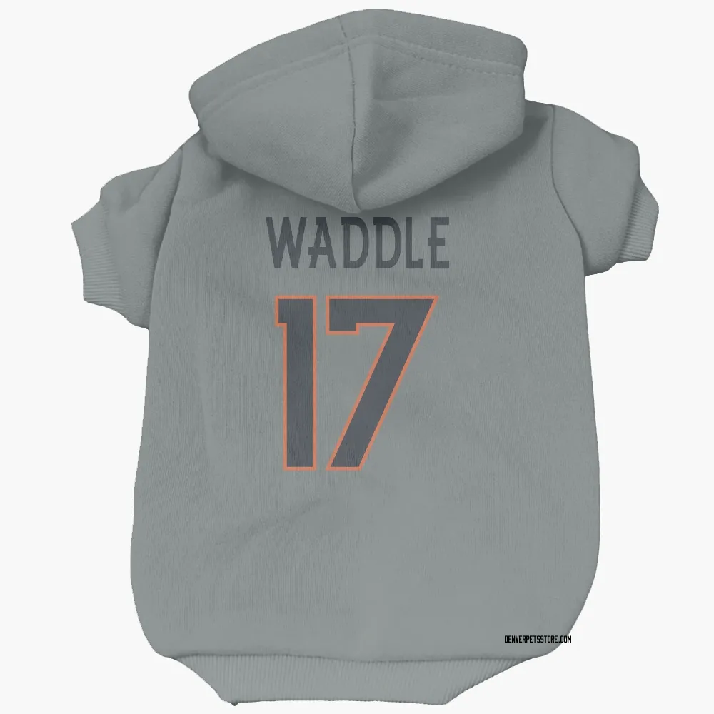 Denver Broncos Jaylen Waddle Gray Pet Hoodie for Dog & Cat