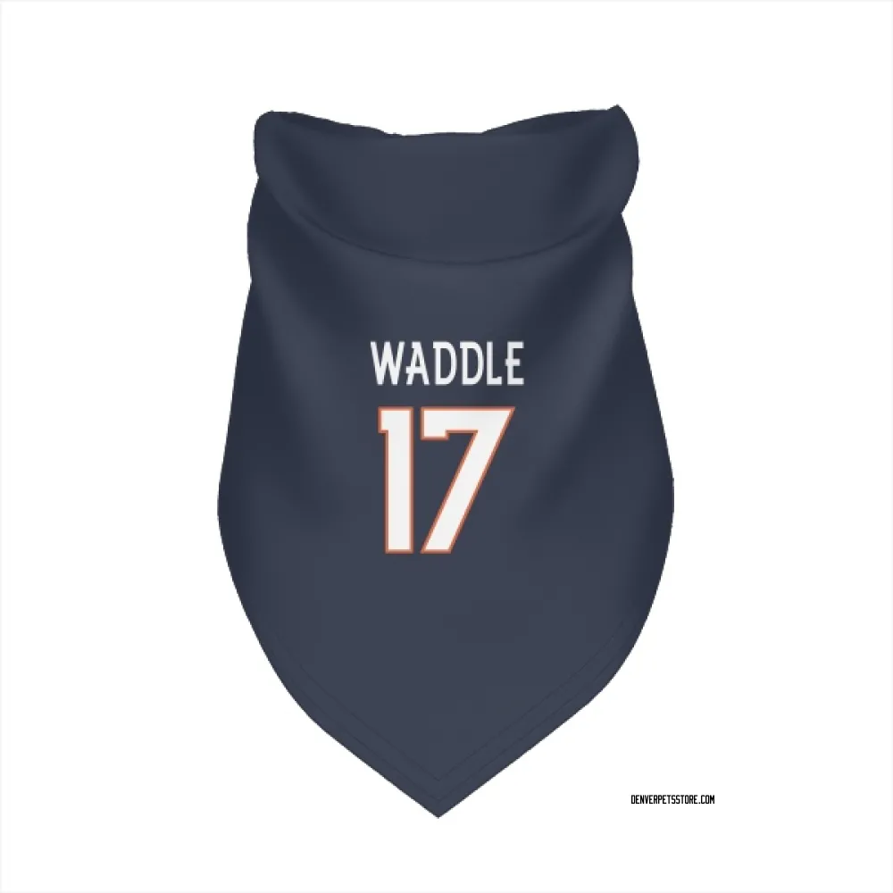Denver Broncos Jaylen Waddle Navy Pet Bandana for Dog & Cat