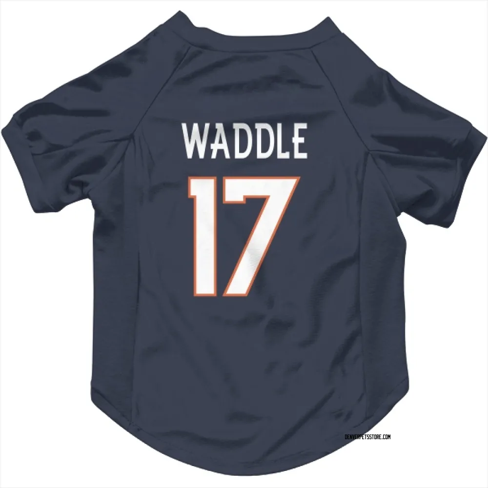 Denver Broncos Jaylen Waddle Navy Pet Jersey for Dog & Cat