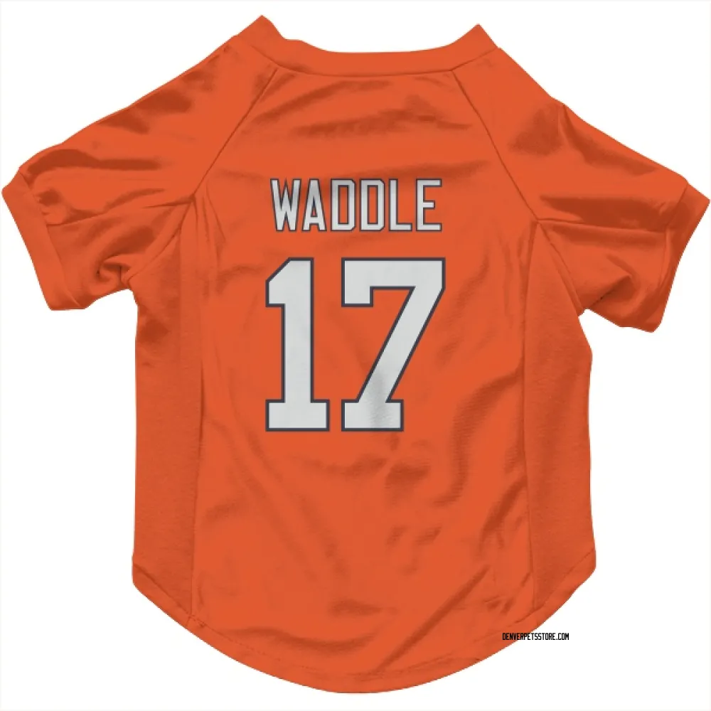 Denver Broncos Jaylen Waddle Orange Pet Jersey for Dog & Cat
