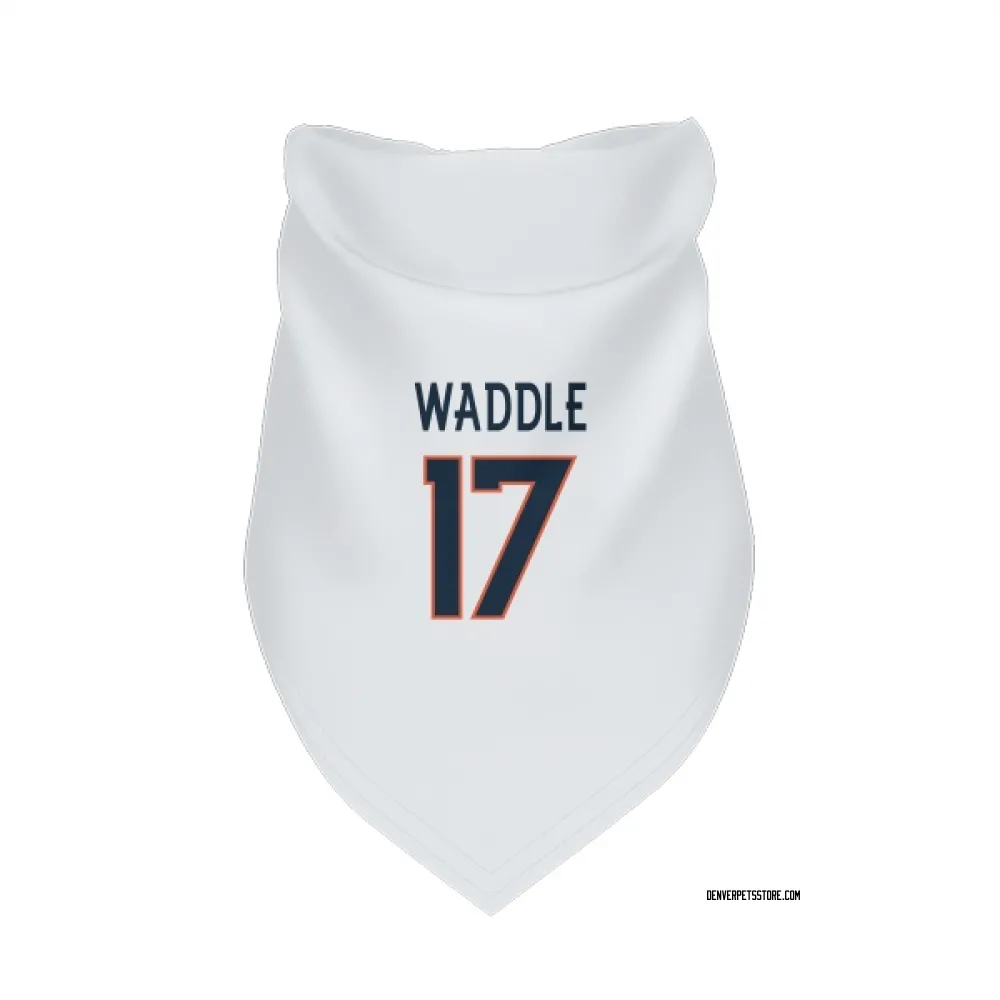 Denver Broncos Jaylen Waddle White Pet Bandana for Dog & Cat