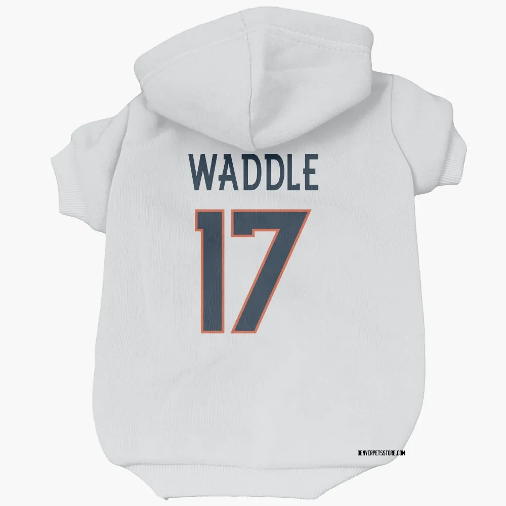 Denver Broncos Jaylen Waddle White Pet Hoodie for Dog & Cat