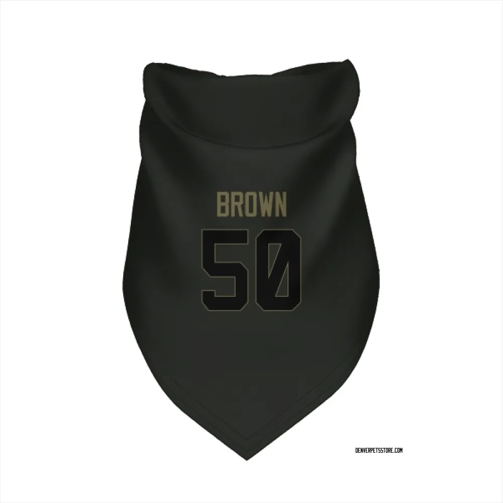 Denver Broncos JB Brown Black Service Pet Bandana for Dog & Cat
