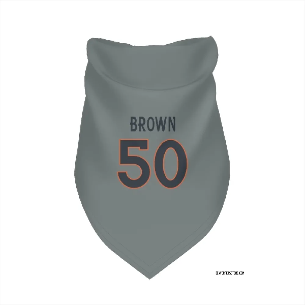 Denver Broncos JB Brown Gray Pet Bandana for Dog & Cat