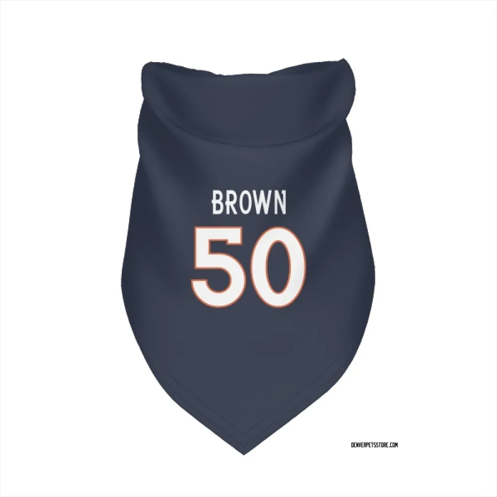 Denver Broncos JB Brown Navy Pet Bandana for Dog & Cat