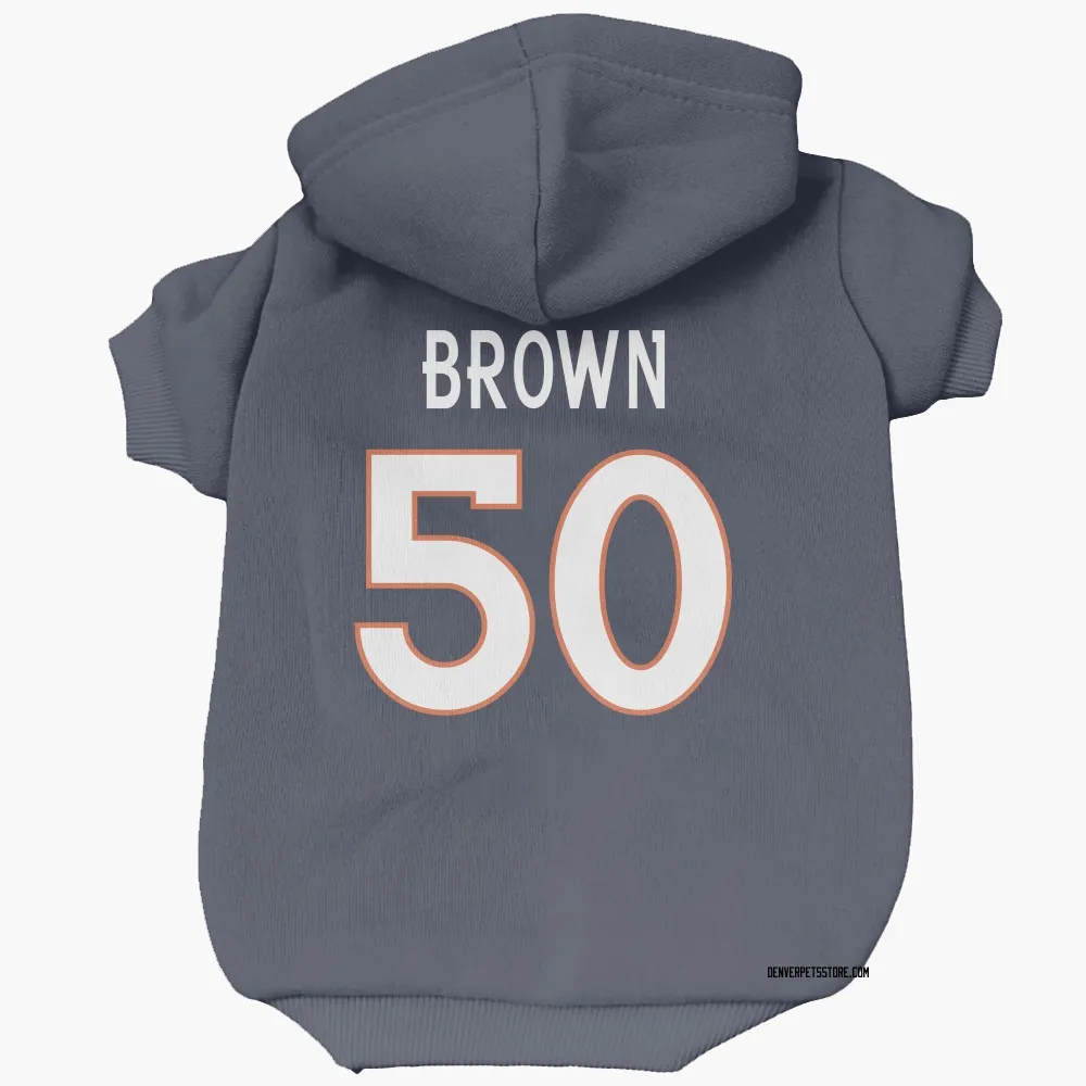 Denver Broncos JB Brown Navy Pet Hoodie for Dog & Cat