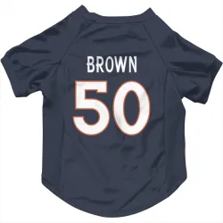 Denver Broncos JB Brown Navy Pet Jersey for Dog & Cat