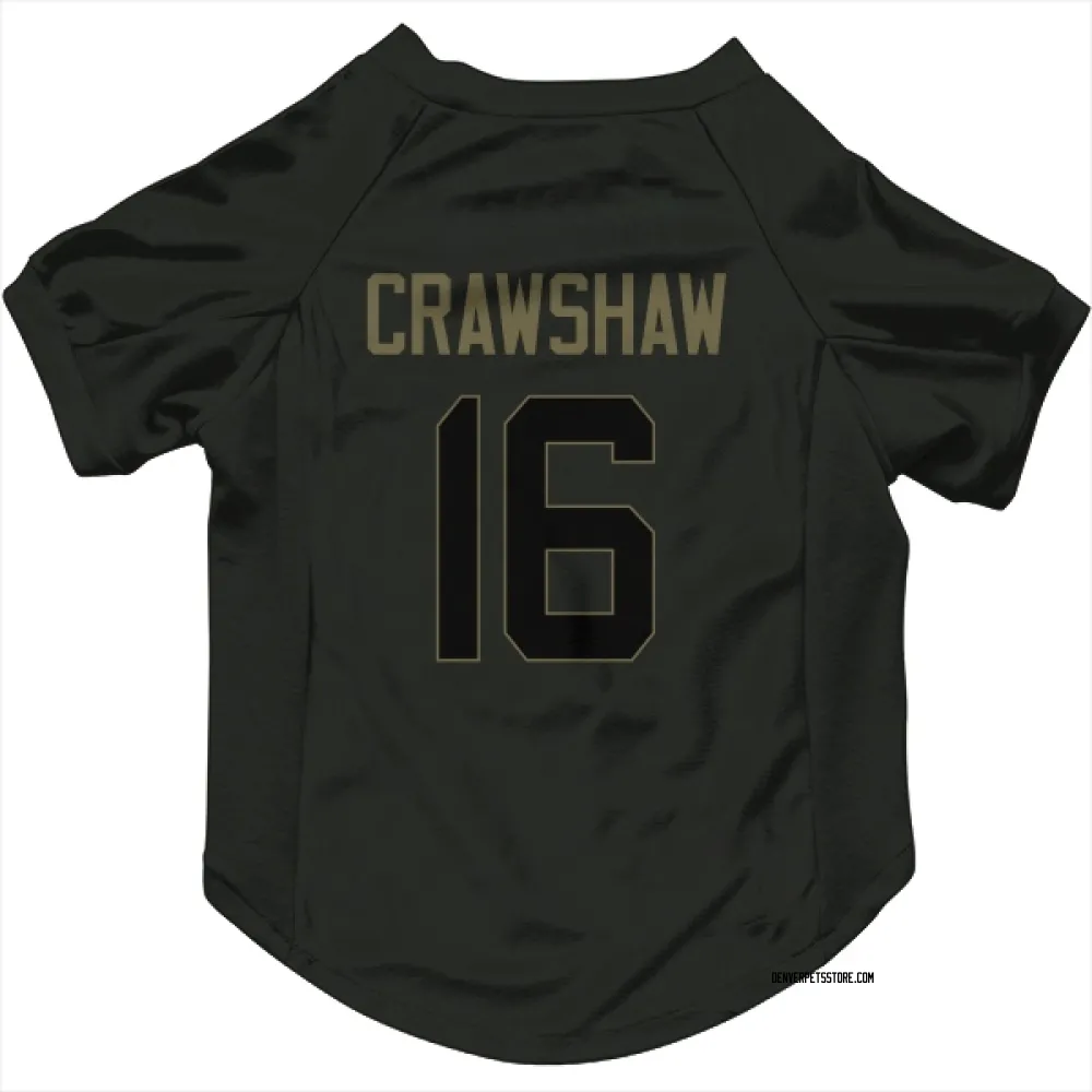 Denver Broncos Jeremy Crawshaw Black Service Pet Jersey for Dog & Cat