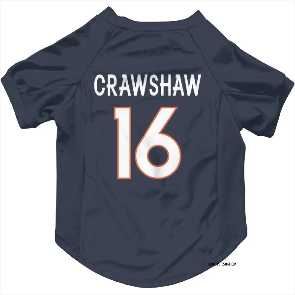 Denver Broncos Jeremy Crawshaw Navy Pet Jersey for Dog & Cat