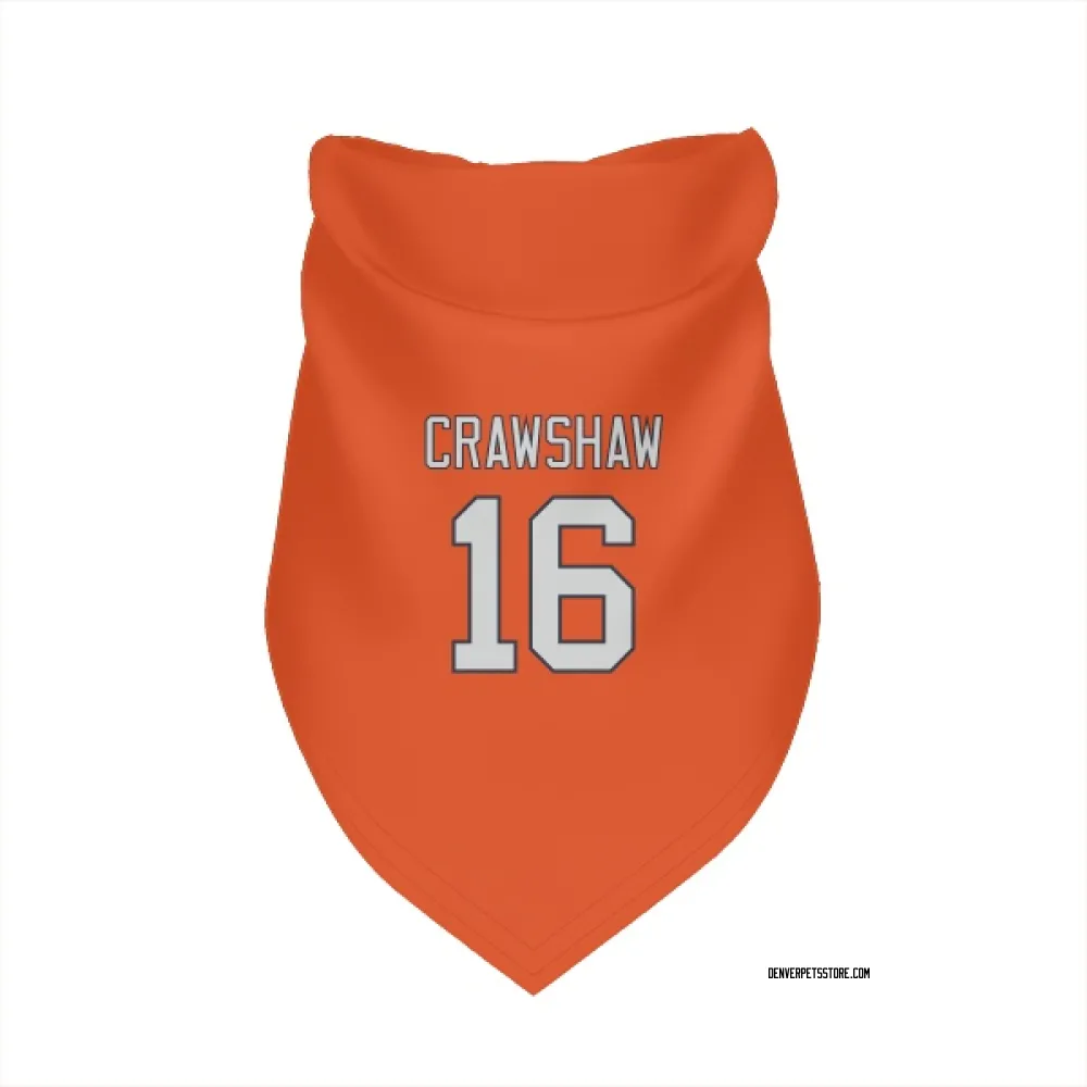 Denver Broncos Jeremy Crawshaw Orange Pet Bandana for Dog & Cat