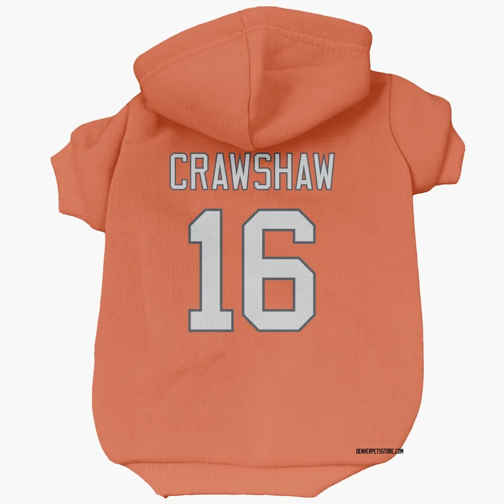 Denver Broncos Jeremy Crawshaw Orange Pet Hoodie for Dog & Cat