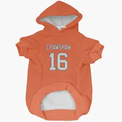 Denver Broncos Jeremy Crawshaw Orange Pet Hoodie for Dog & Cat