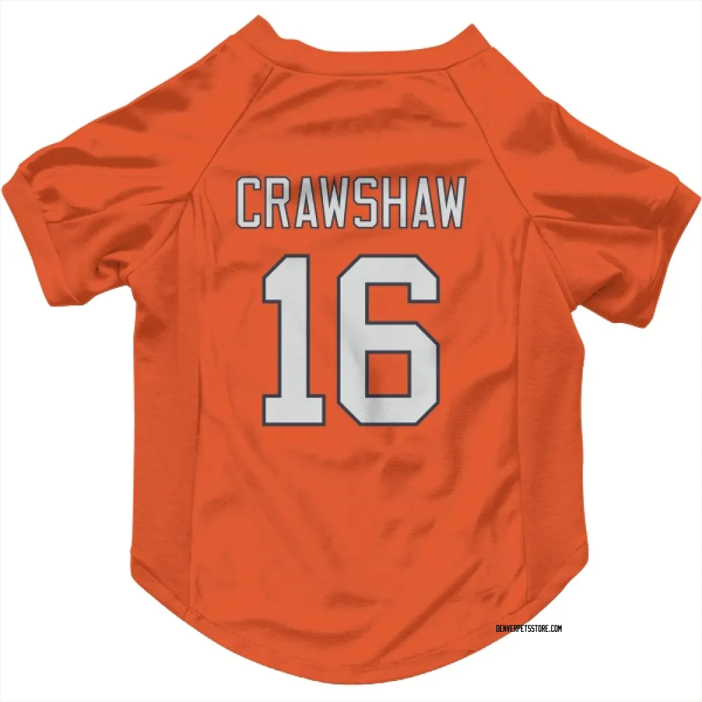 Denver Broncos Jeremy Crawshaw Orange Pet Jersey for Dog & Cat
