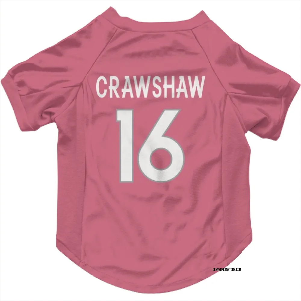 Denver Broncos Jeremy Crawshaw Pink Pet Jersey for Dog & Cat