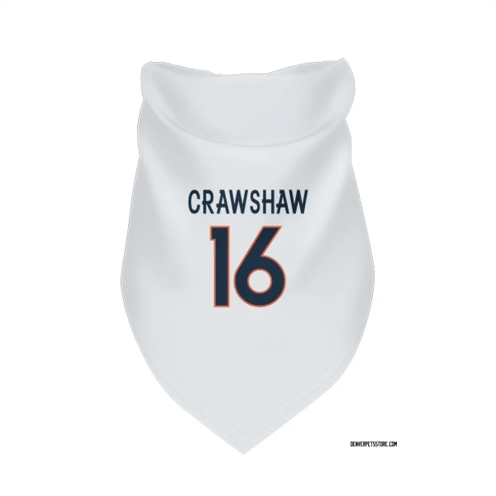 Denver Broncos Jeremy Crawshaw White Pet Bandana for Dog & Cat