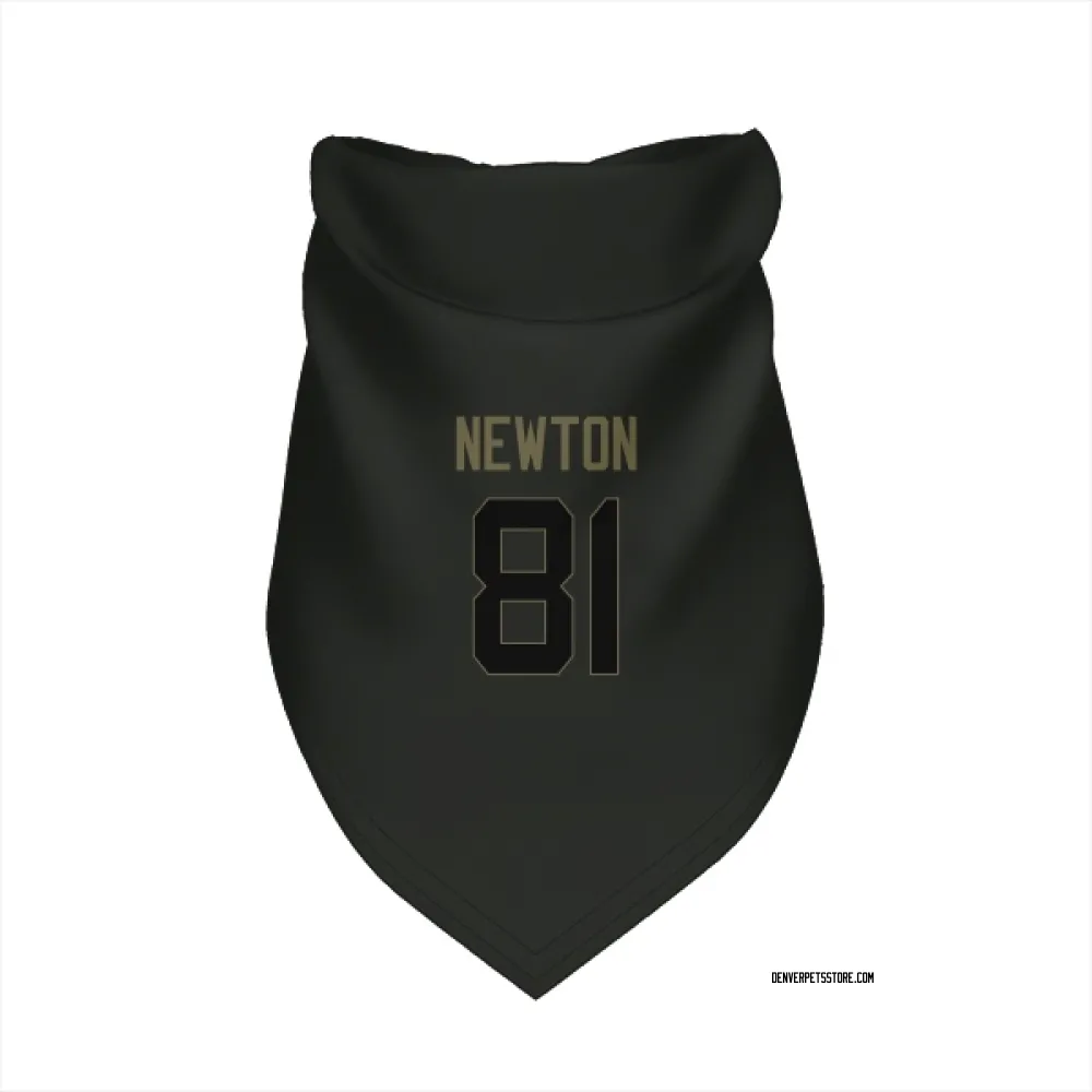 Denver Broncos Jerjuan Newton Black Service Pet Bandana for Dog & Cat