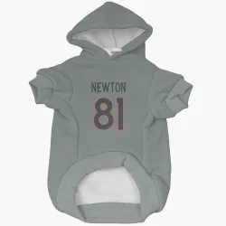 Denver Broncos Jerjuan Newton Gray Pet Hoodie for Dog & Cat