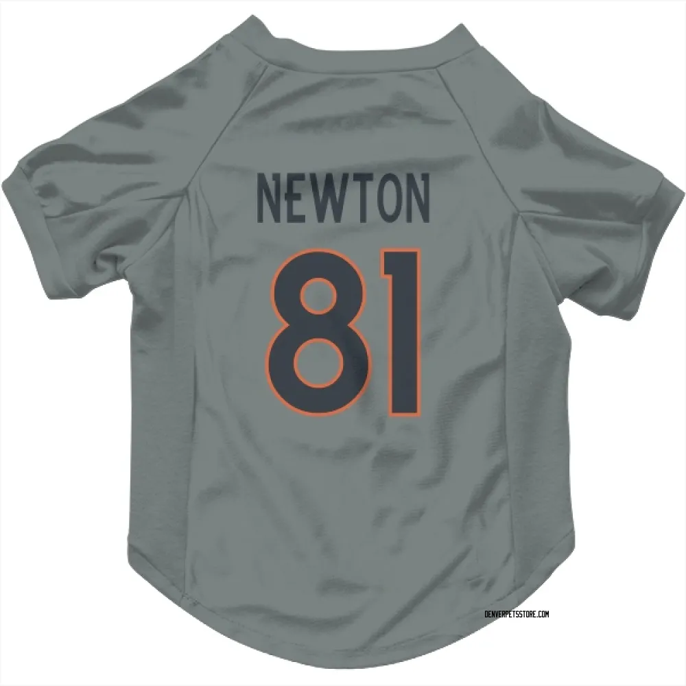 Denver Broncos Jerjuan Newton Gray Pet Jersey for Dog & Cat