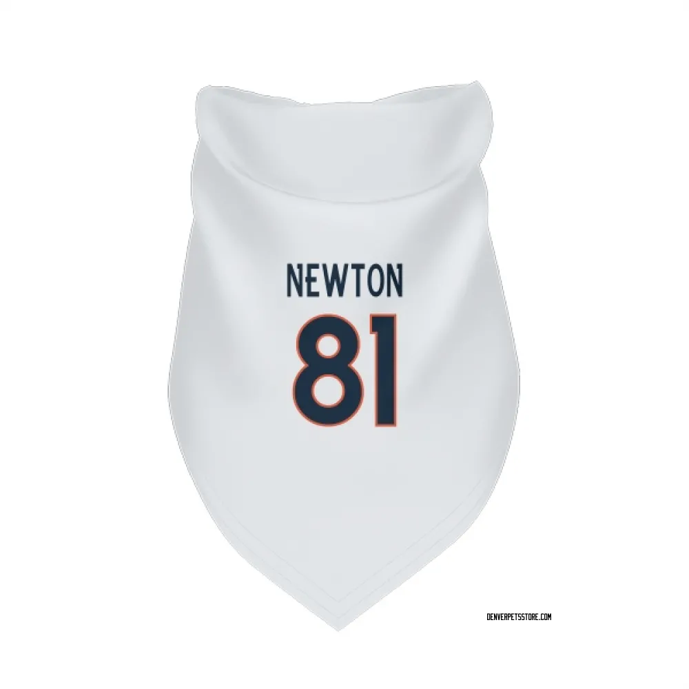 Denver Broncos Jerjuan Newton White Pet Bandana for Dog & Cat
